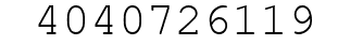Number 4040726119.