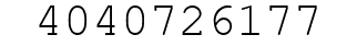 Number 4040726177.
