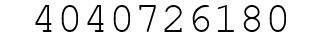 Number 4040726180.