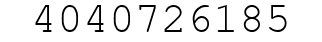Number 4040726185.