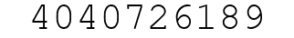 Number 4040726189.