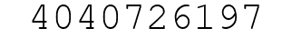 Number 4040726197.