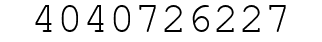 Number 4040726227.