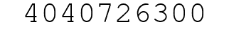 Number 4040726300.