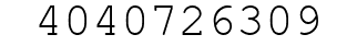 Number 4040726309.