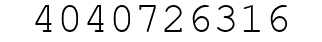 Number 4040726316.