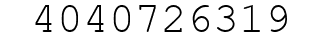 Number 4040726319.