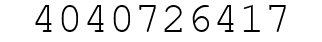 Number 4040726417.