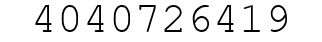 Number 4040726419.