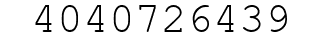 Number 4040726439.