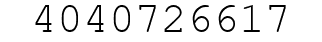Number 4040726617.