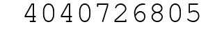 Number 4040726805.