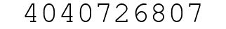 Number 4040726807.