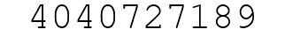 Number 4040727189.