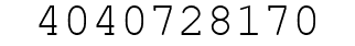 Number 4040728170.