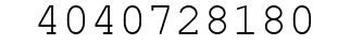 Number 4040728180.