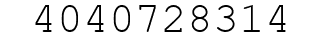 Number 4040728314.