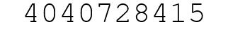 Number 4040728415.