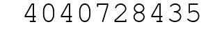 Number 4040728435.