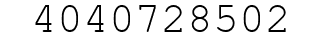 Number 4040728502.