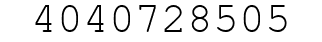 Number 4040728505.