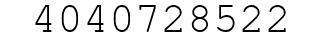 Number 4040728522.