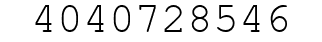 Number 4040728546.