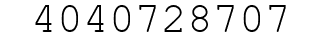 Number 4040728707.