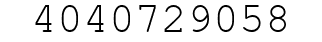 Number 4040729058.