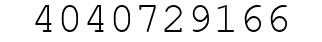 Number 4040729166.
