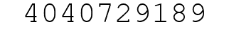Number 4040729189.