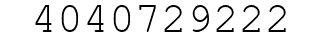 Number 4040729222.