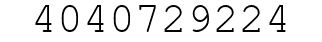 Number 4040729224.