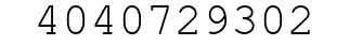 Number 4040729302.