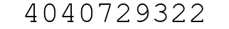 Number 4040729322.