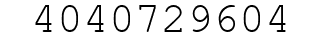 Number 4040729604.