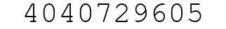 Number 4040729605.