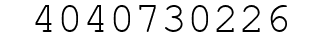 Number 4040730226.