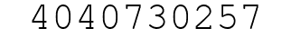Number 4040730257.