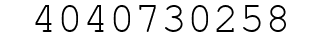 Number 4040730258.