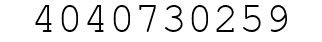 Number 4040730259.