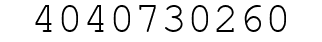 Number 4040730260.