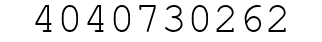 Number 4040730262.