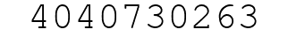 Number 4040730263.