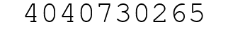 Number 4040730265.