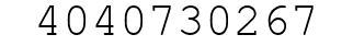 Number 4040730267.
