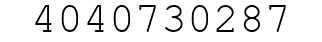 Number 4040730287.