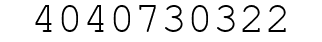 Number 4040730322.