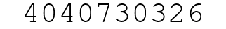 Number 4040730326.