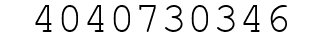 Number 4040730346.